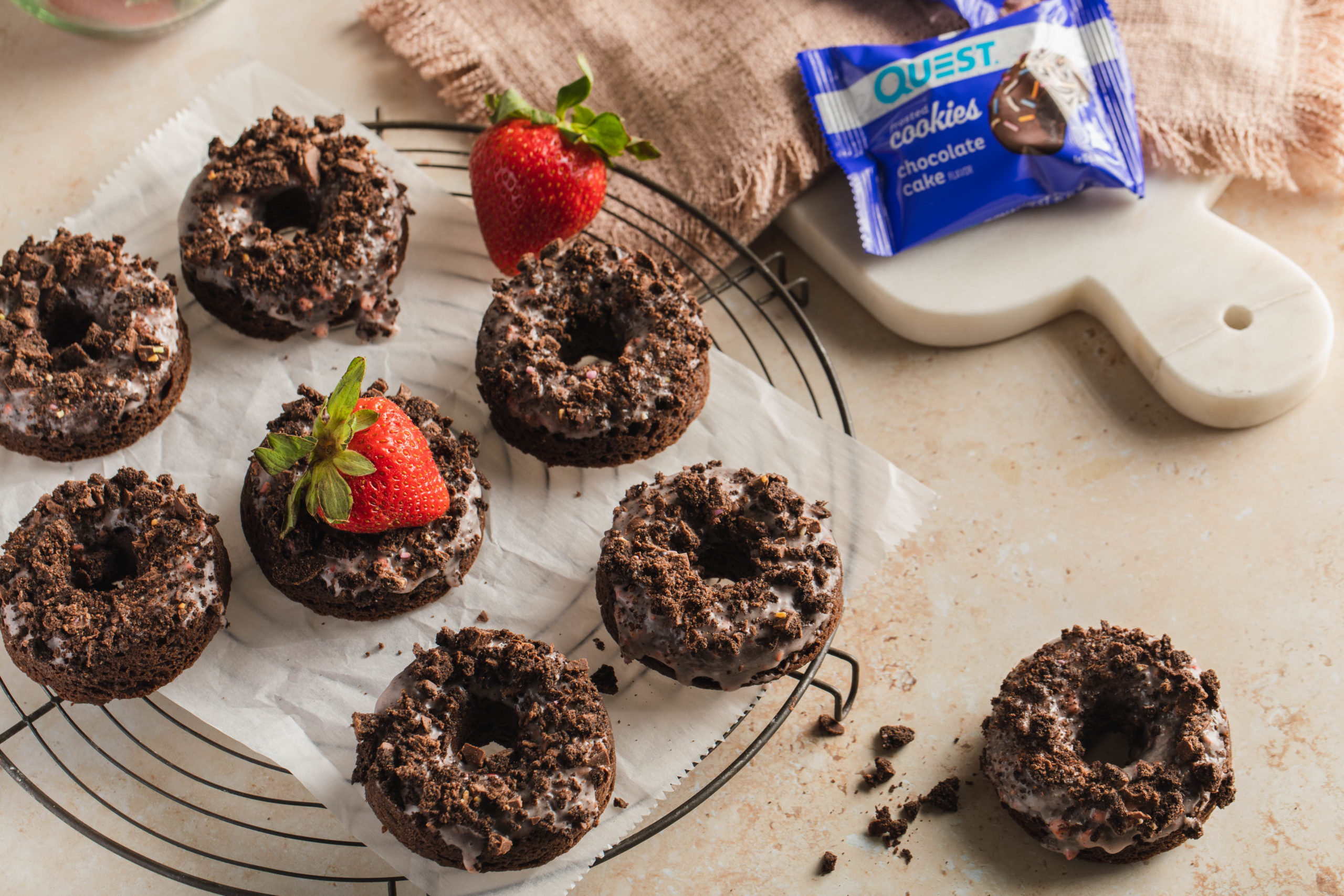 Questified Chocolate Strawberry Donuts | Quest Blog