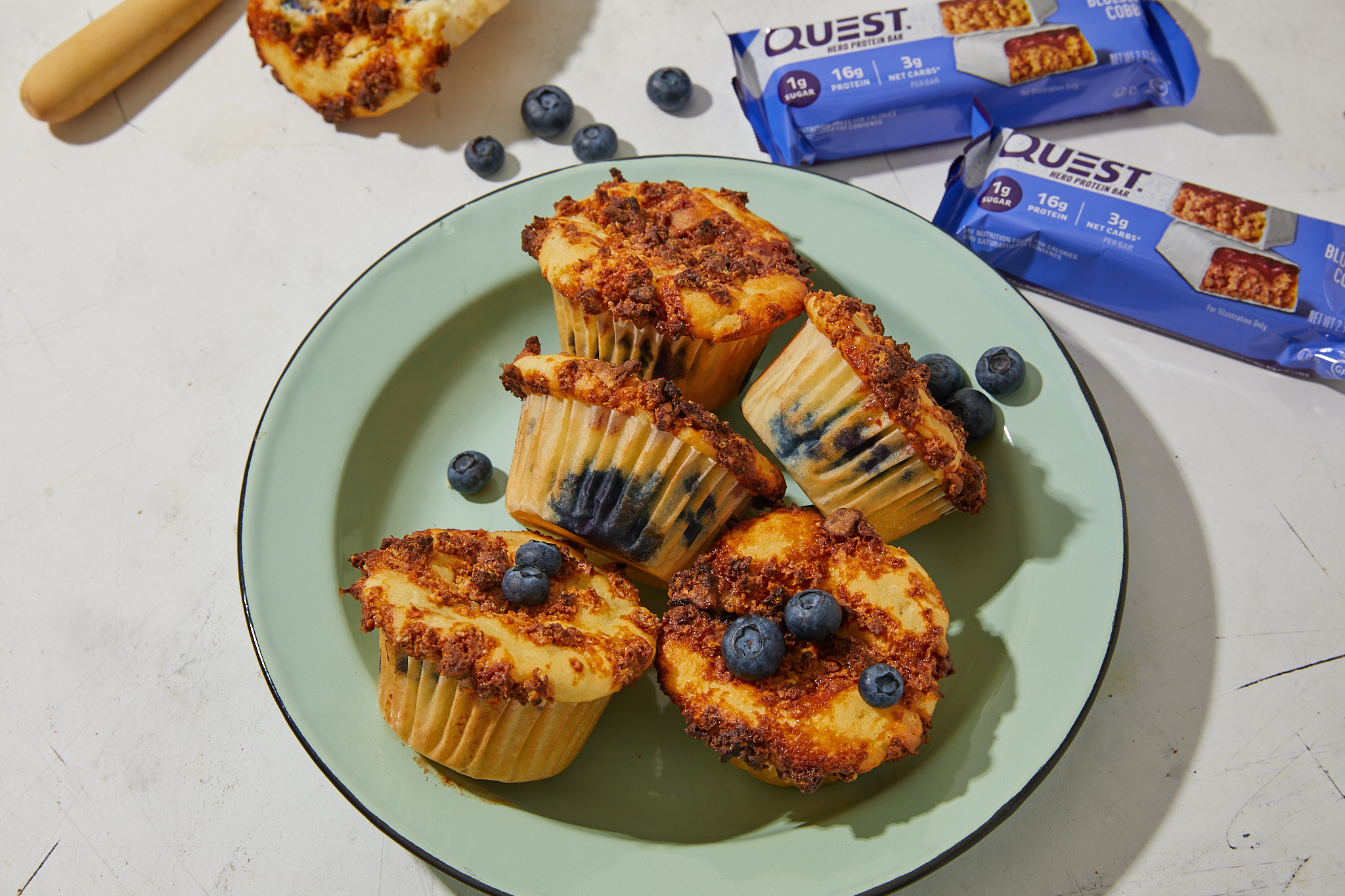 Questified Blueberry Cobbler Muffins
