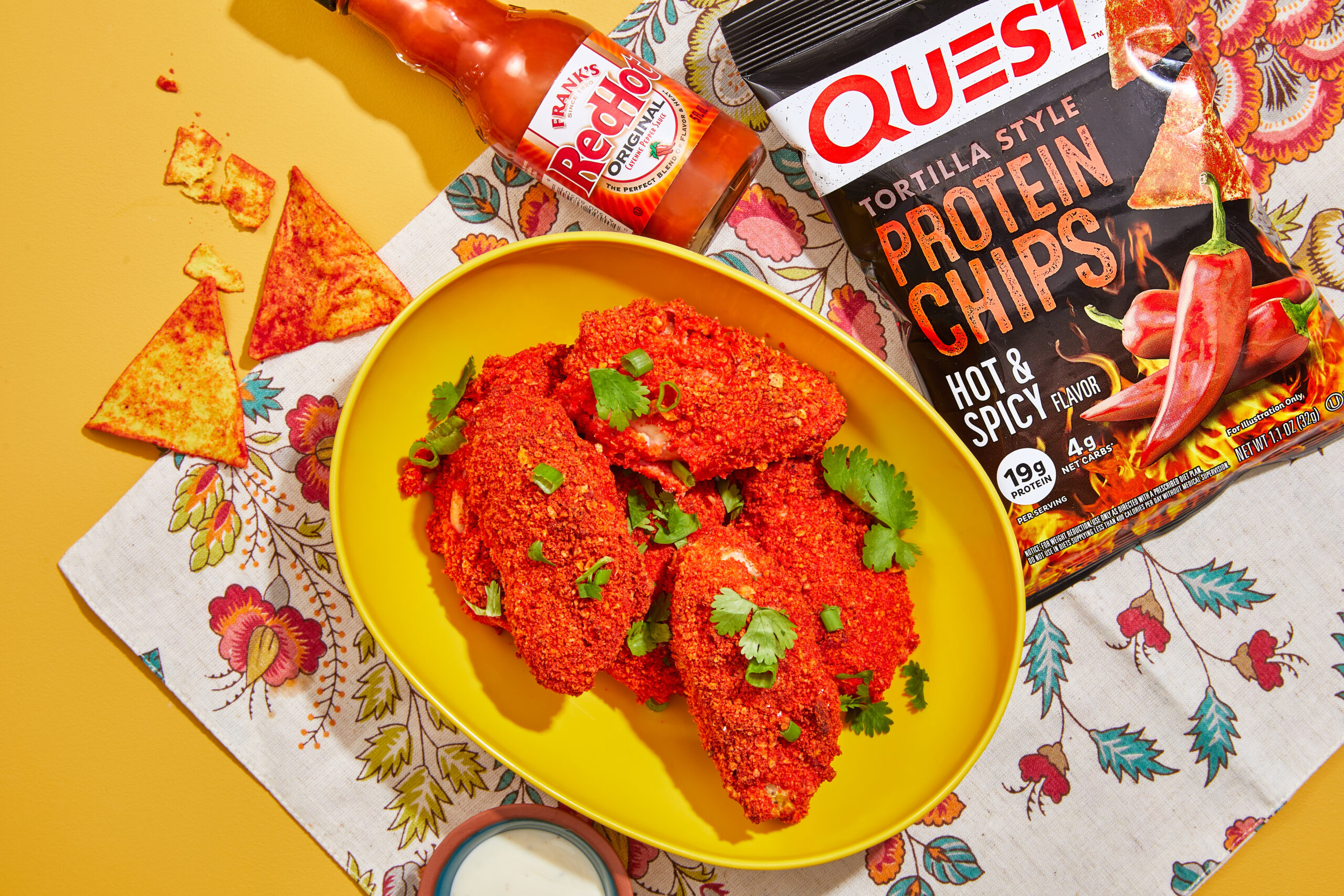 Hot & Spicy Protein Chips x Franks Red Hot