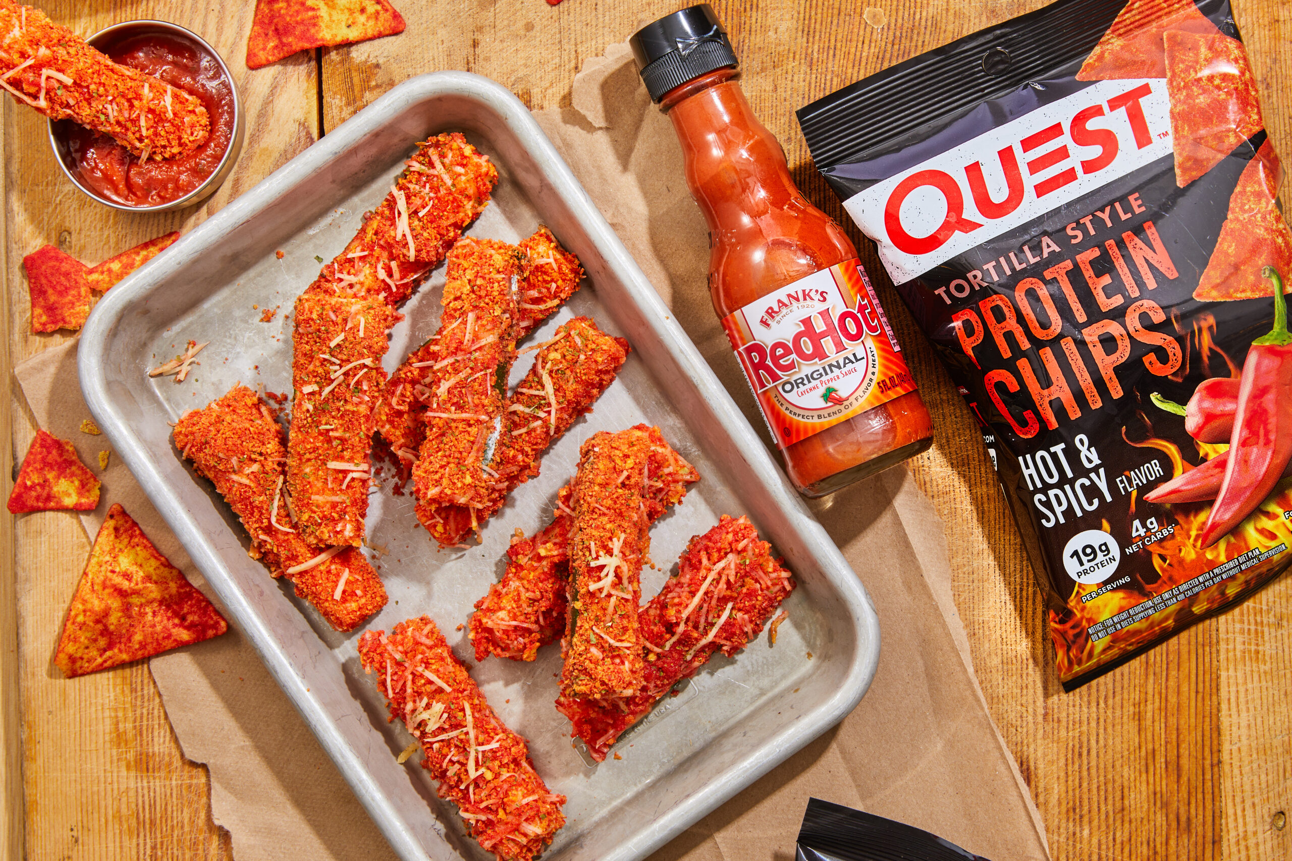 Hot & Spicy Protein Chips x Franks Red Hot