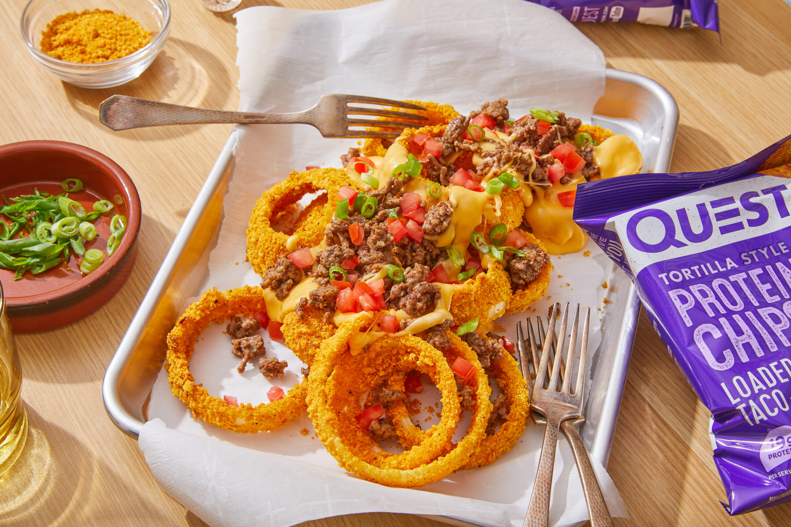 Quest July 2023 recipe images, W4 Loaded Onion Rings