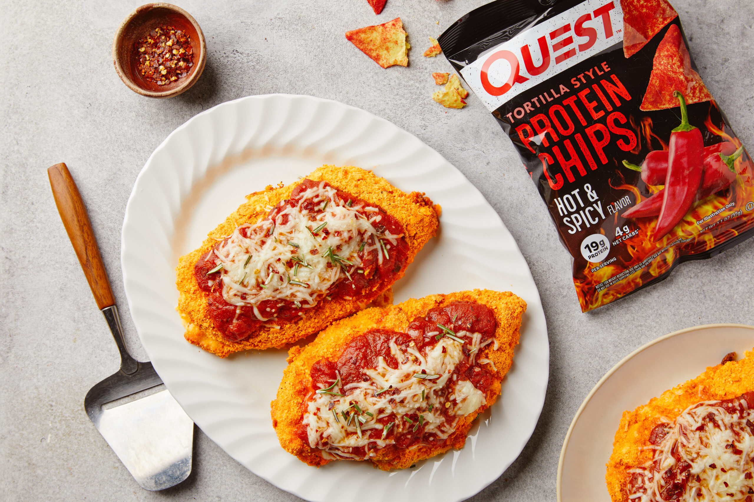 Quest October Recipe Images 2023, W2 Spicy Chicken Parmesan