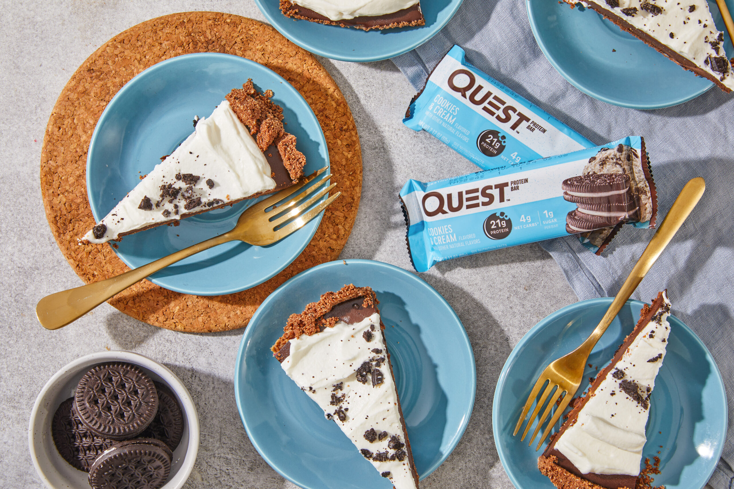 Quest February 2024 Recipe Images, W1 Cookies and Cream Pie (Feb)