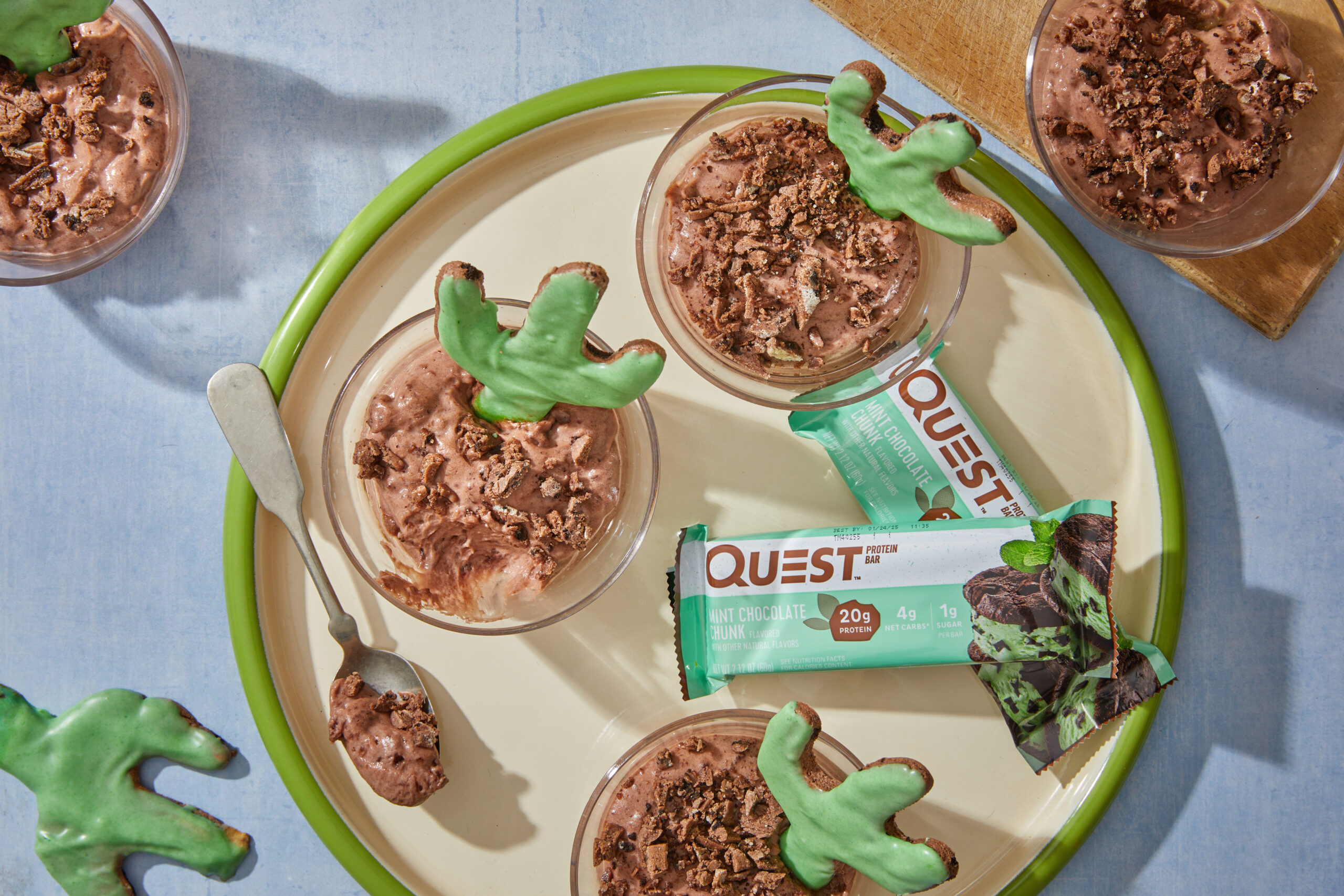 Quest Cactus Pudding Cups (Earth Day Edition Recipe)