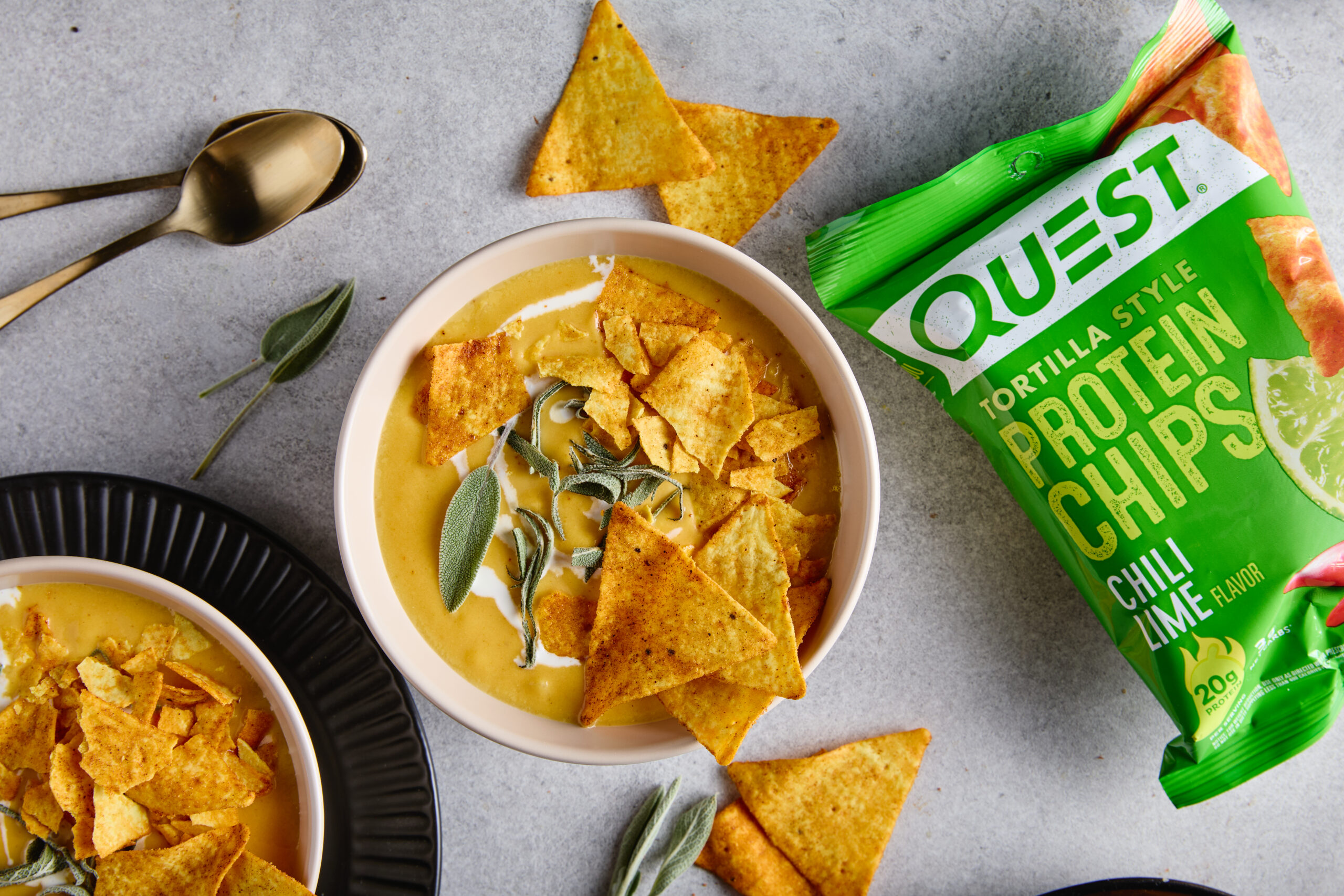 Quest Butternut Squash Tortilla Chip Protein Soup Recipe