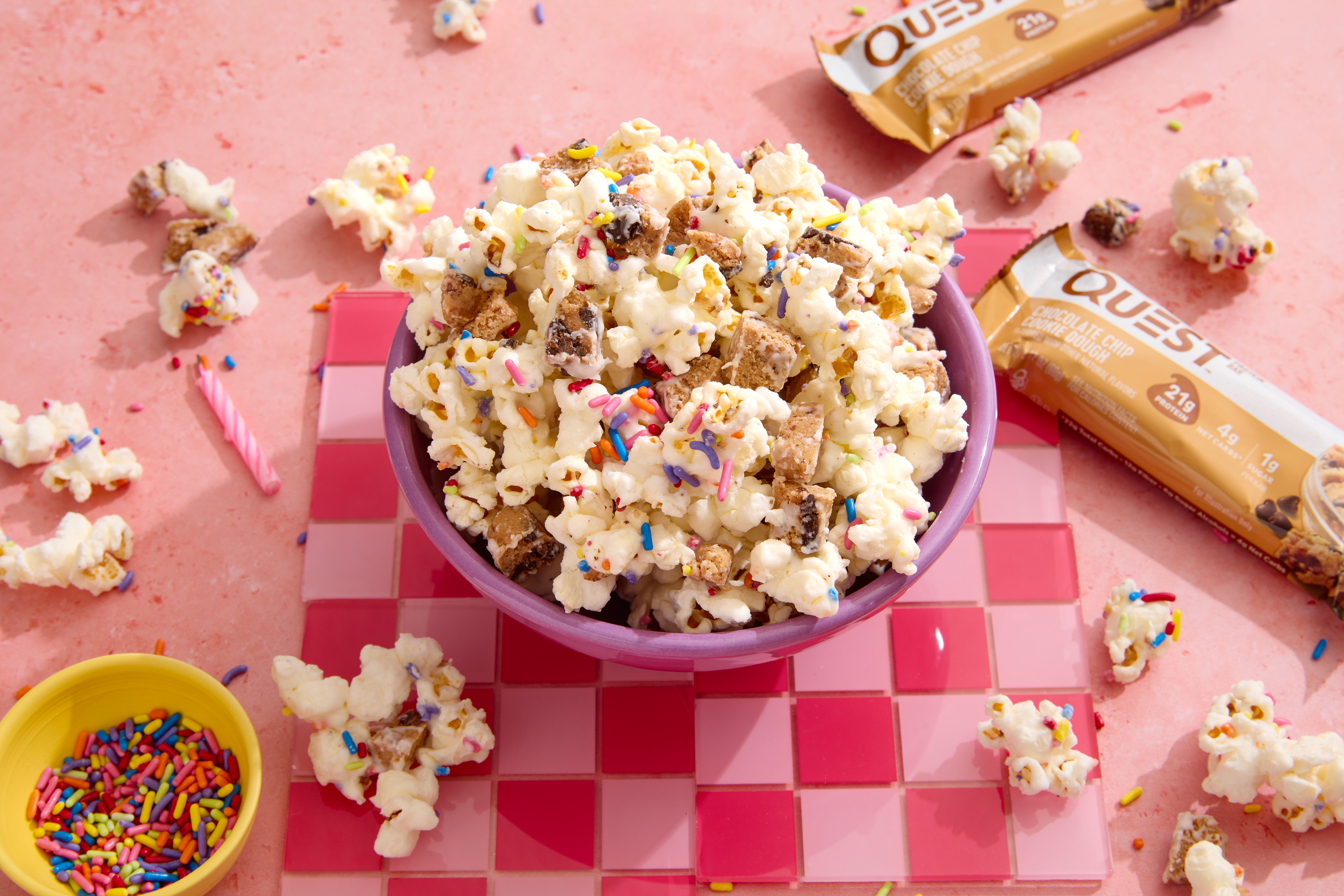 Quest Birthday Cake Cookie Dough Popcorn Recipe