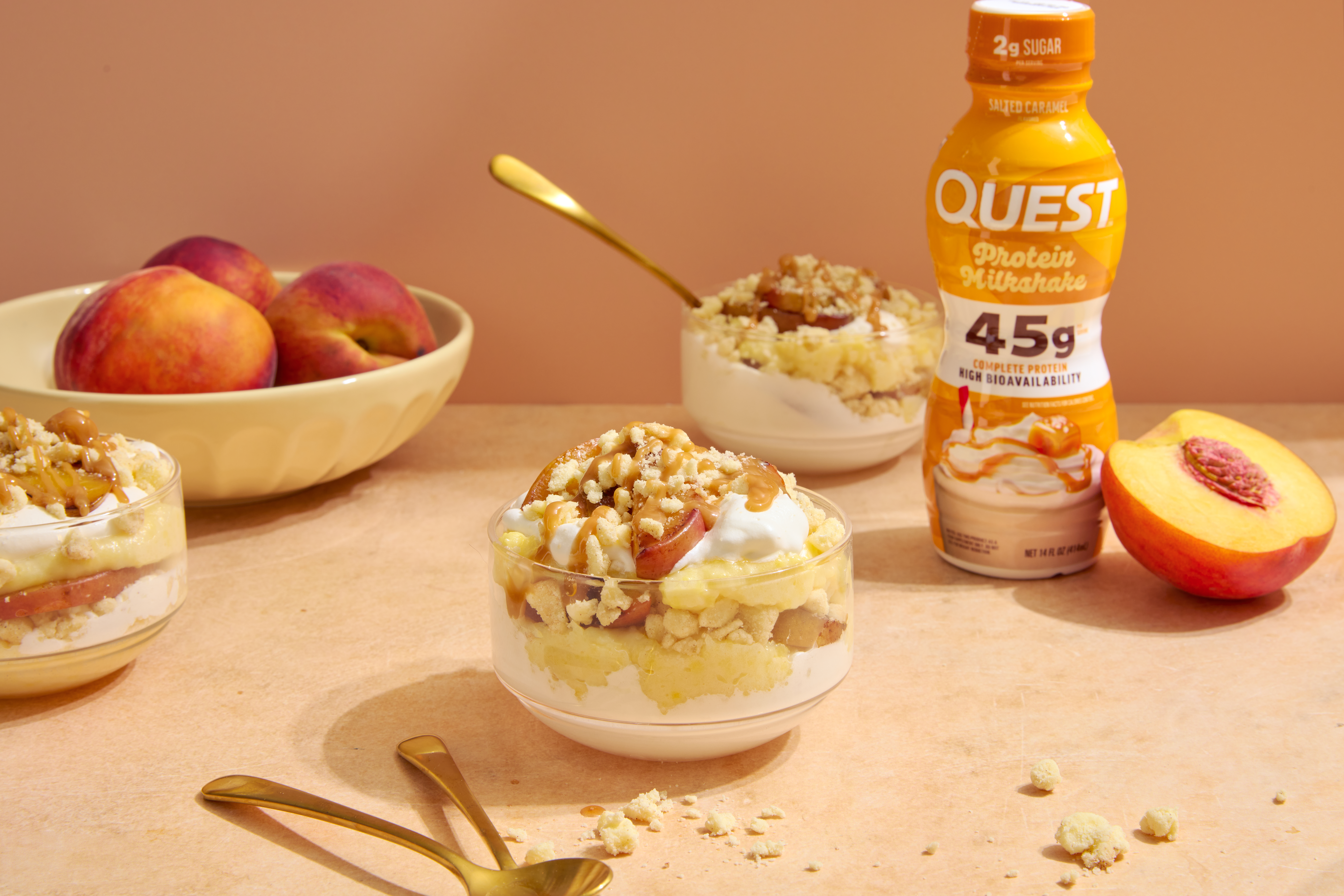 Quest Salted Caramel Peach Cobbler Recipe